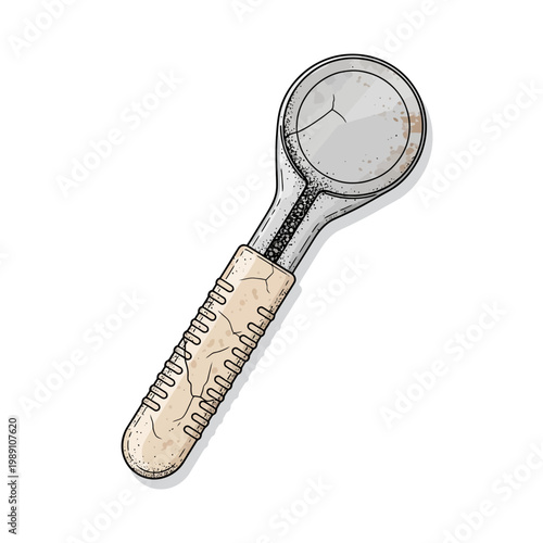 Cracked Magnifying Glass Tool, Inspection and Discovery Concept