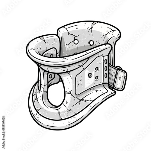 Cracked Medical Neck Brace