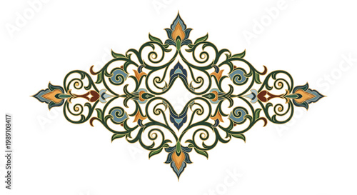 Foto Intricate floral design element pattern.