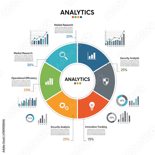 Business Analytics Infographic Chart Graph.