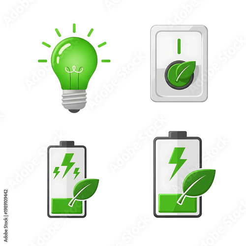 Eco friendly energy light bulb battery.
