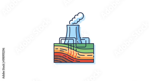 Illustration of a plant growing from soil with roots absorbing nutrients and steam rising from the plant