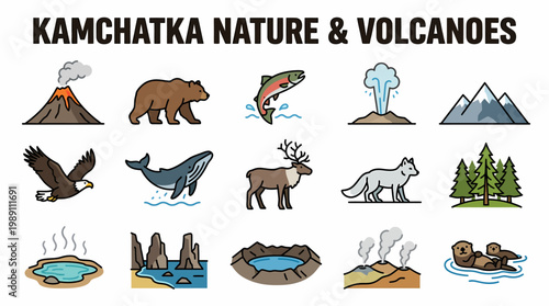 Kamchatka Nature & Volcanoes: Wildlife and Landscapes Icons