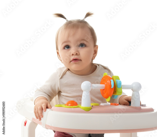 Little baby girl in walker ...