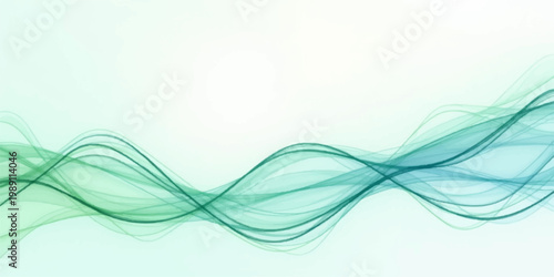 Abstract blue waves and smooth flowing lines creating a soft smoke-like design background
