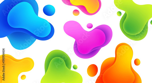 Colorful Liquid Blobs and Bubbles 1.