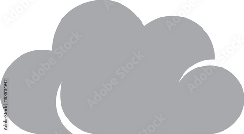 Cloud icon serves as a graphical representation for weather updates or digital storage concepts.