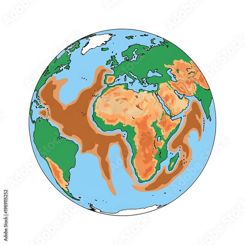 Earth Globe Map Illustration Planet.