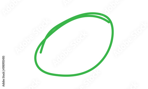 abstract simple green circle sketch design.