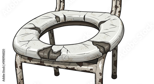 Broken Toilet Seat Chair