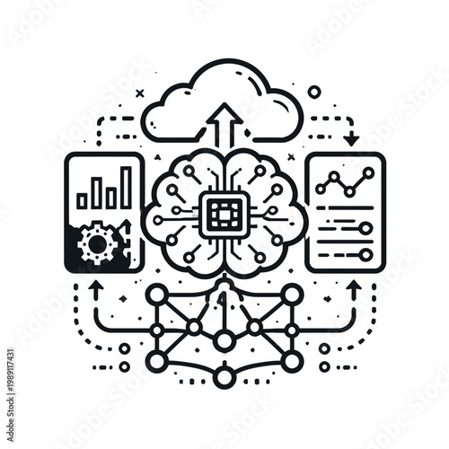 AI-powered data processing and cloud computing system with neural network integration for intelligent analytics and automation solutions