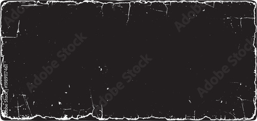 Vintage Distressed overlay Black Rectangle Frame Grunge Texture  vector design 