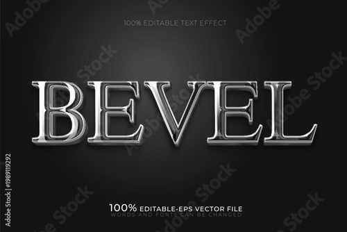 Photos 3d realistic bevel text effect