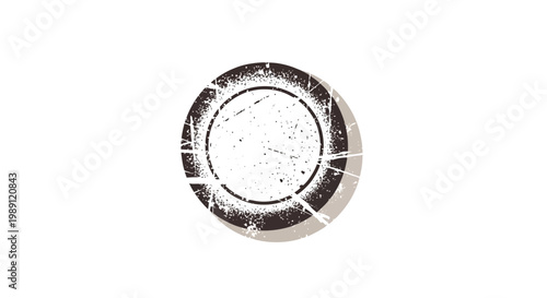 Distressed Circular Stamp Graphic Element