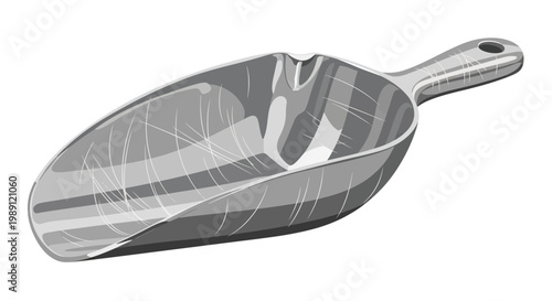 Metal scoop for ice or dry goods, studio shot