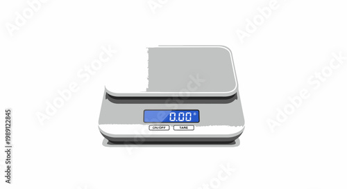 Digital Kitchen Scale with Blue Display for Accurate Food Measurement