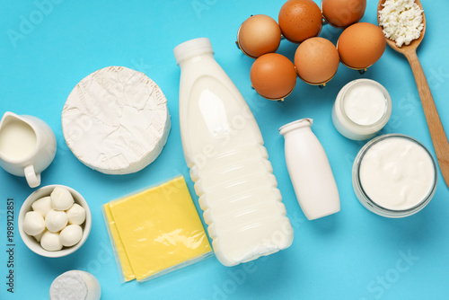 Different dairy products wi...