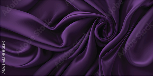 Shiny purple and violet silk fabric texture with smooth luxury satin waves and soft romantic drapery creates a beautiful pink textile material backdrop