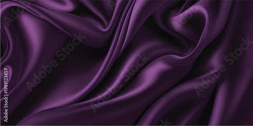 Luxurious pink and purple silk satin fabric background with smooth shiny waves and soft violet textile drapery creates a romantic elegant material texture backdrop