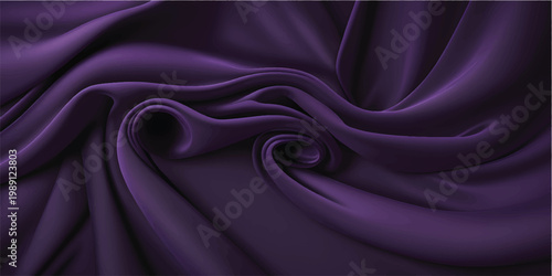 Elegant purple and pink silk satin fabric textures with smooth shiny waves and soft luxury drapery create a romantic decorative backdrop