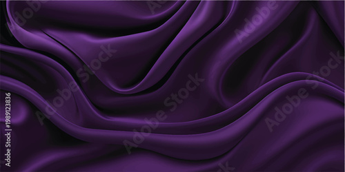 Elegant smooth purple and pink silk satin fabric backgrounds featuring luxury soft shiny drapery with romantic wavy curves and a silky textile material texture