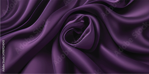 Smooth purple and pink silk fabric background with luxury satin texture featuring soft shiny waves and elegant drapery material for a colorful textile backdrop