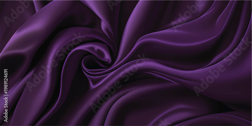 Smooth violet and purple silk fabric background with elegant satin waves and shiny luxury textile texture creates a soft pink drapery backdrop for decorative design