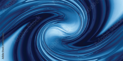 An abstract digital wallpaper featuring a blue liquid vortex design with swirling light waves and a spiral motion pattern creating a graceful ripple texture backdrop