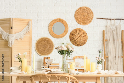 Beautiful table setting wit...
