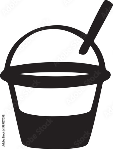 Iced Coffee and Smoothie Cup Icon Vector
