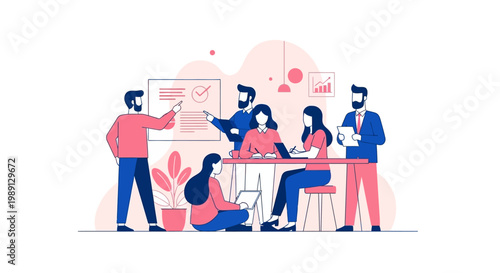 People Working in Office Team.