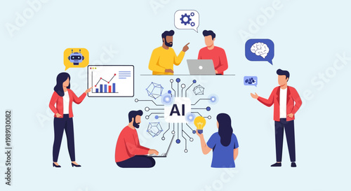 People Working With Artificial Intelligence.