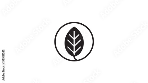 Eco Friendly Leaf Logo On White Background For Sustainable Concepts