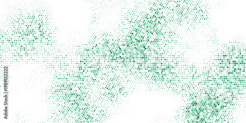 Digital technology pattern background. Glowing blue dotted circle wallpaper. Abstract dot round grid backdrop for business, science, healthcare, medicine, finance design. Vector eps10