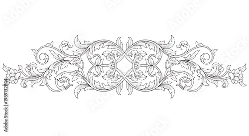 Intricate Ornate Decorative Border Design 1.