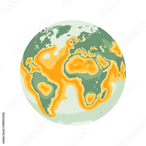 Earth from space with heat map.