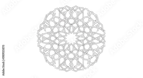 Intricate Geometric Pattern Design Element 1.