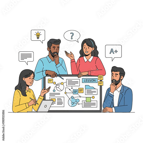 Diverse group of people brainstorming ideas 2.