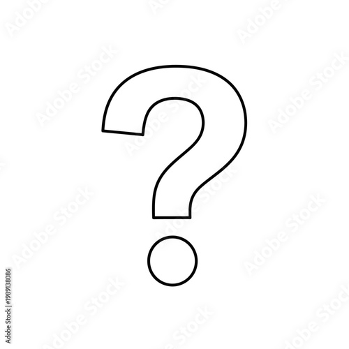 Question Mark Symbol Graphic Illustration.