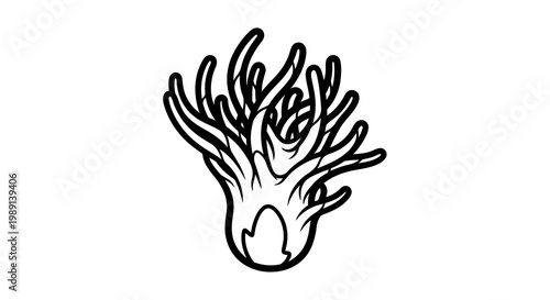 A simple black and white drawing of a hand with fingers splayed outwards on a white background.