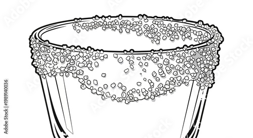 Salt Rimmed Glass Outline