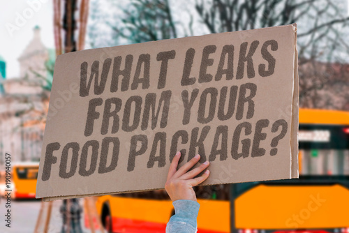 Canvas Print "What Leaks From Your Food Package?" Documented materials science identifies specific toxic compounds that migrate from plastic packaging into food