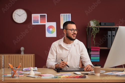 Male interior designer work...