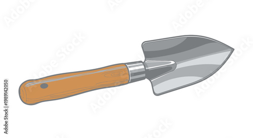 Handheld Gardening Trowel with Wooden Handle for Planting Flowers