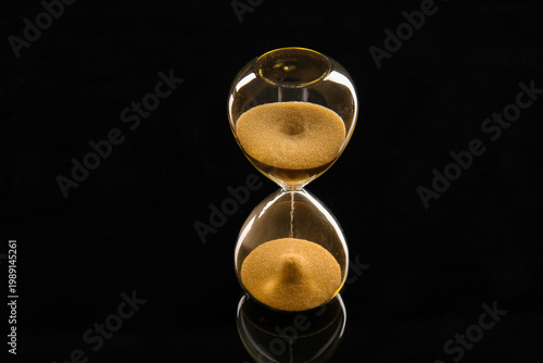 Crystal hourglass with yell...