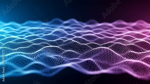 Digital Waveform Pattern with Neon Colors.