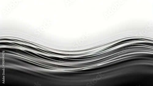 Black and White Wavy Lines Background.