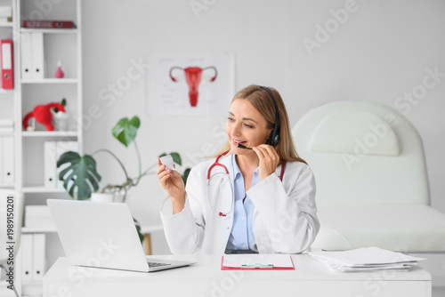 Female gynecologist with me...