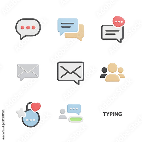 Digital Communication Icons and Symbols 1.