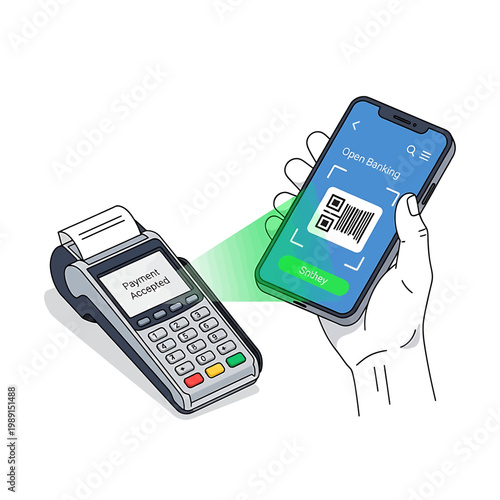 Mobile Phone Making Contactless Payment.